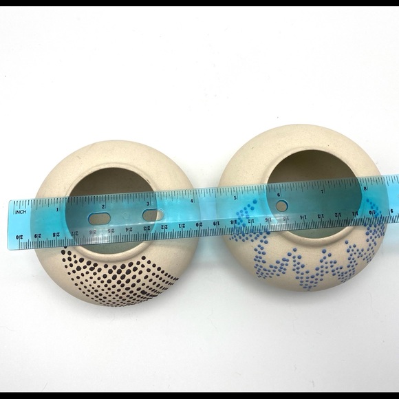 Vintage Art Pottery Vases Bowl Southwest Geometric - Picture 6 of 8